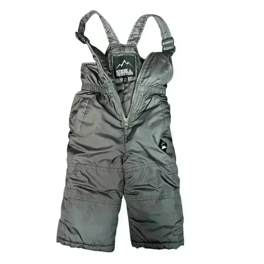 Ixtreme Outfitters Kids Sz 12M Gray Snow Pants Overalls Ski Bib